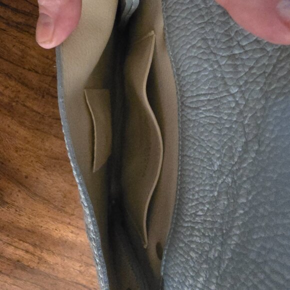 Italian Blue Genuine Leather Borse in Pelle Purse w/Magnetic Closure - Picture 7 of 14